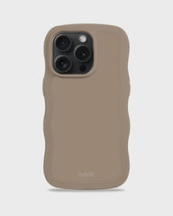 Holdit Telefonskal Wavy iPhone 15 Pro - Ljusbrun