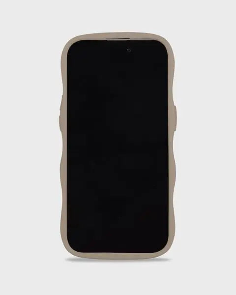 Holdit Telefonskal Wavy iPhone 15 Pro - Ljusbrun/Transparent - Travels And Bags