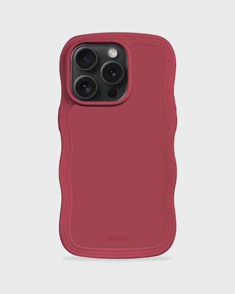 Holdit Telefonskal Wavy iPhone 15 Pro Max - Röd - Travels And Bags
