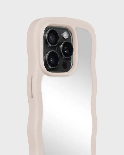 Holdit Telefonskal Wavy iPhone 15 Pro Max - Beige/Spegel - Travels And Bags