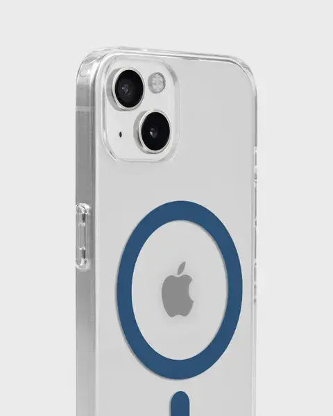 Holdit Telefonskal MagSafe iPhone 15/14/13 - Transparent/Blå - Travels And Bags