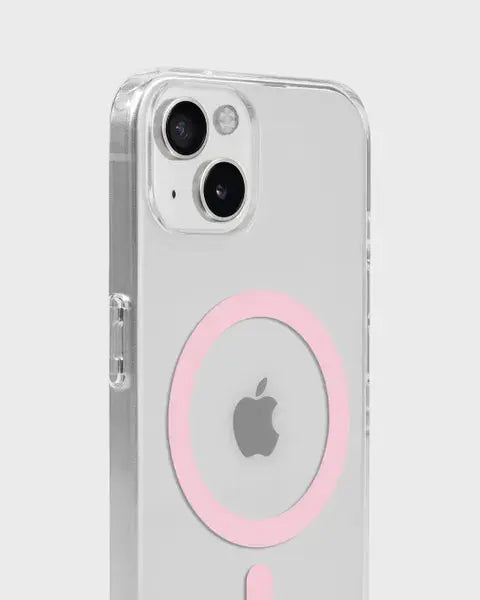 Holdit Telefonskal MagSafe iPhone 15/14/13 - Transparent/Rosa - Travels And Bags