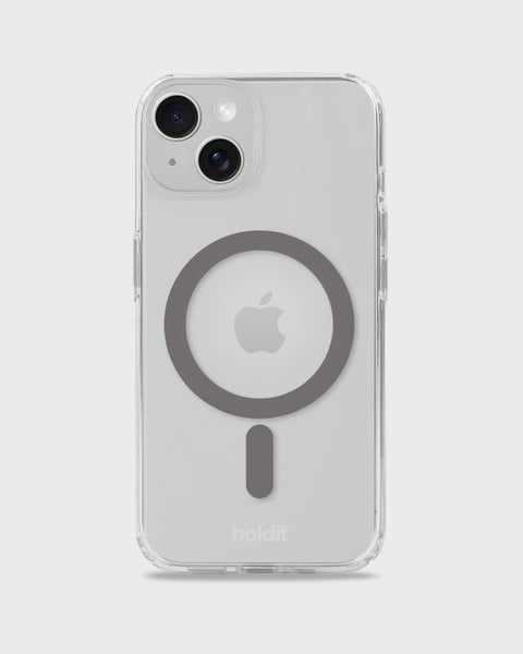Holdit Telefonskal MagSafe iPhone 15/14/13 - Transparent/Grå - Travels And Bags
