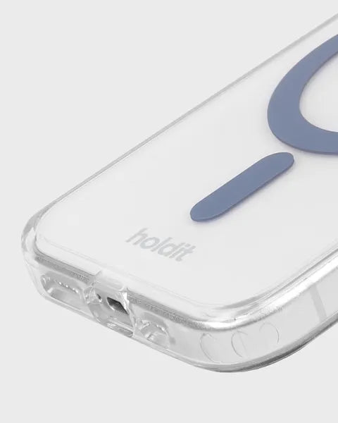 Holdit Telefonskal MagSafe iPhone 15 Pro - Transparent/Blå - Travels And Bags