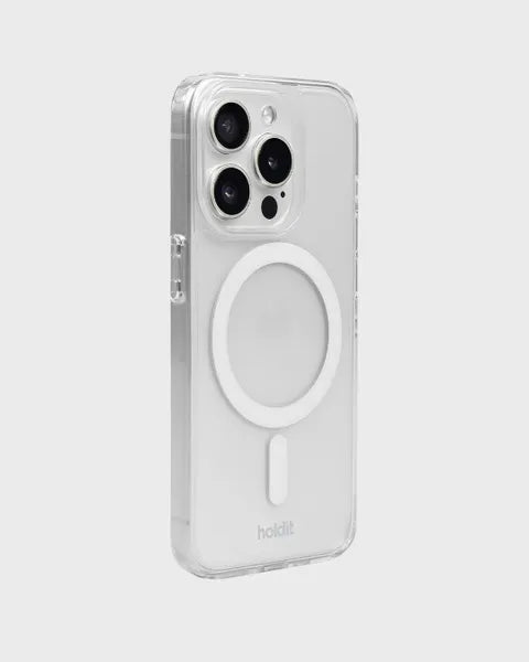 Holdit Telefonskal MagSafe iPhone 15 Pro - Transparent/Vit - Travels And Bags