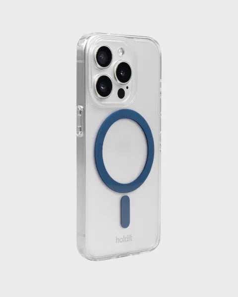 Holdit Telefonskal MagSafe iPhone 15 Pro - Transparent/Blå - Travels And Bags
