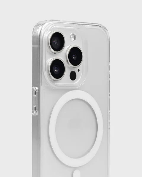 Holdit Telefonskal MagSafe iPhone 15 Pro - Transparent/Vit - Travels And Bags