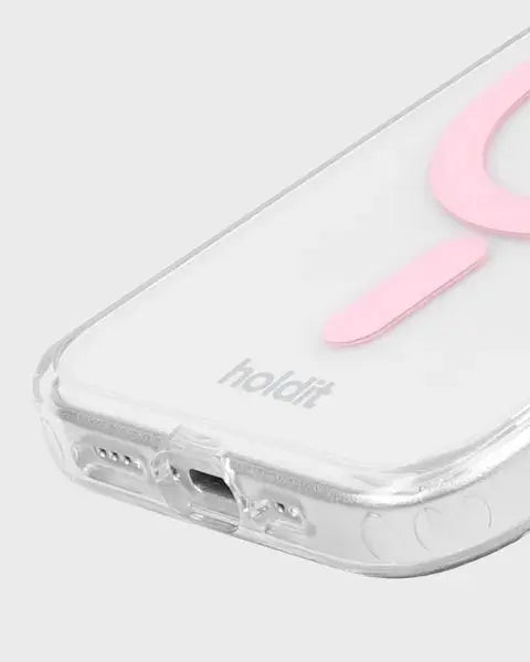 Holdit Telefonskal MagSafe iPhone 15 Pro - Transparent/Rosa - Travels And Bags