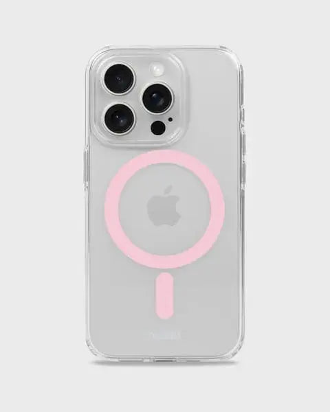 Holdit Telefonskal MagSafe iPhone 15 Pro - Transparent/Rosa - Travels And Bags