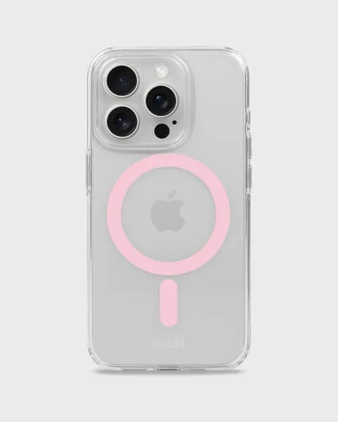 Holdit Telefonskal MagSafe iPhone 15 Pro - Transparent/Rosa - Travels And Bags