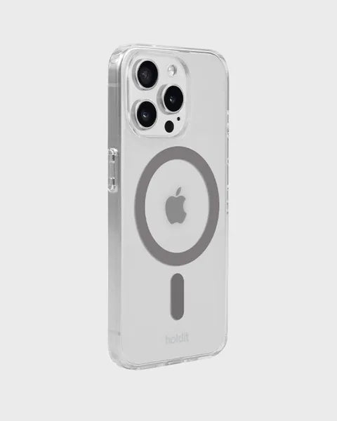 Holdit Telefonskal MagSafe iPhone 15 Pro Max - Transparent/Grå - Travels And Bags