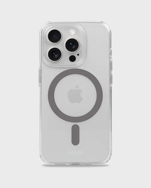 Holdit Telefonskal MagSafe iPhone 15 Pro Max - Transparent/Grå - Travels And Bags