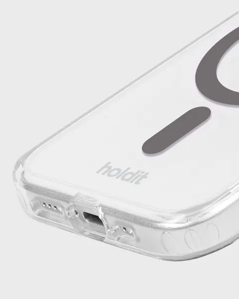 Holdit Telefonskal MagSafe iPhone 15 Pro Max - Transparent/Grå - Travels And Bags