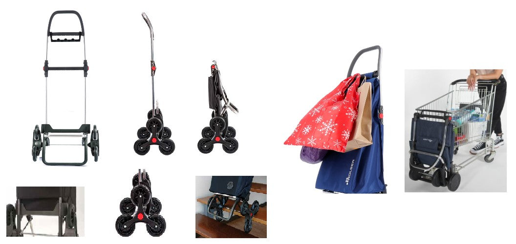 Rolser 6L MF Shoppingvagn/dramaten 43L - Svart Rolser