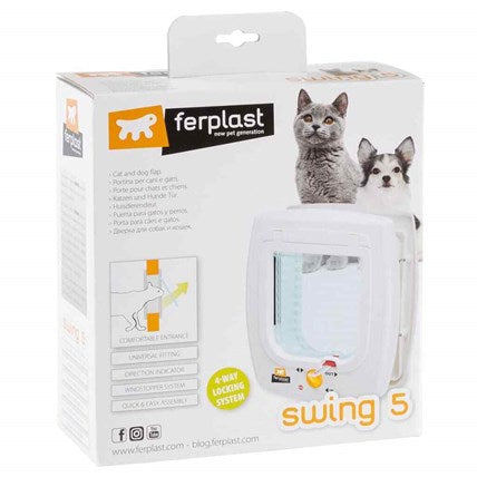 Ferplast Kattlucka Swing 5 Tunnel Vit