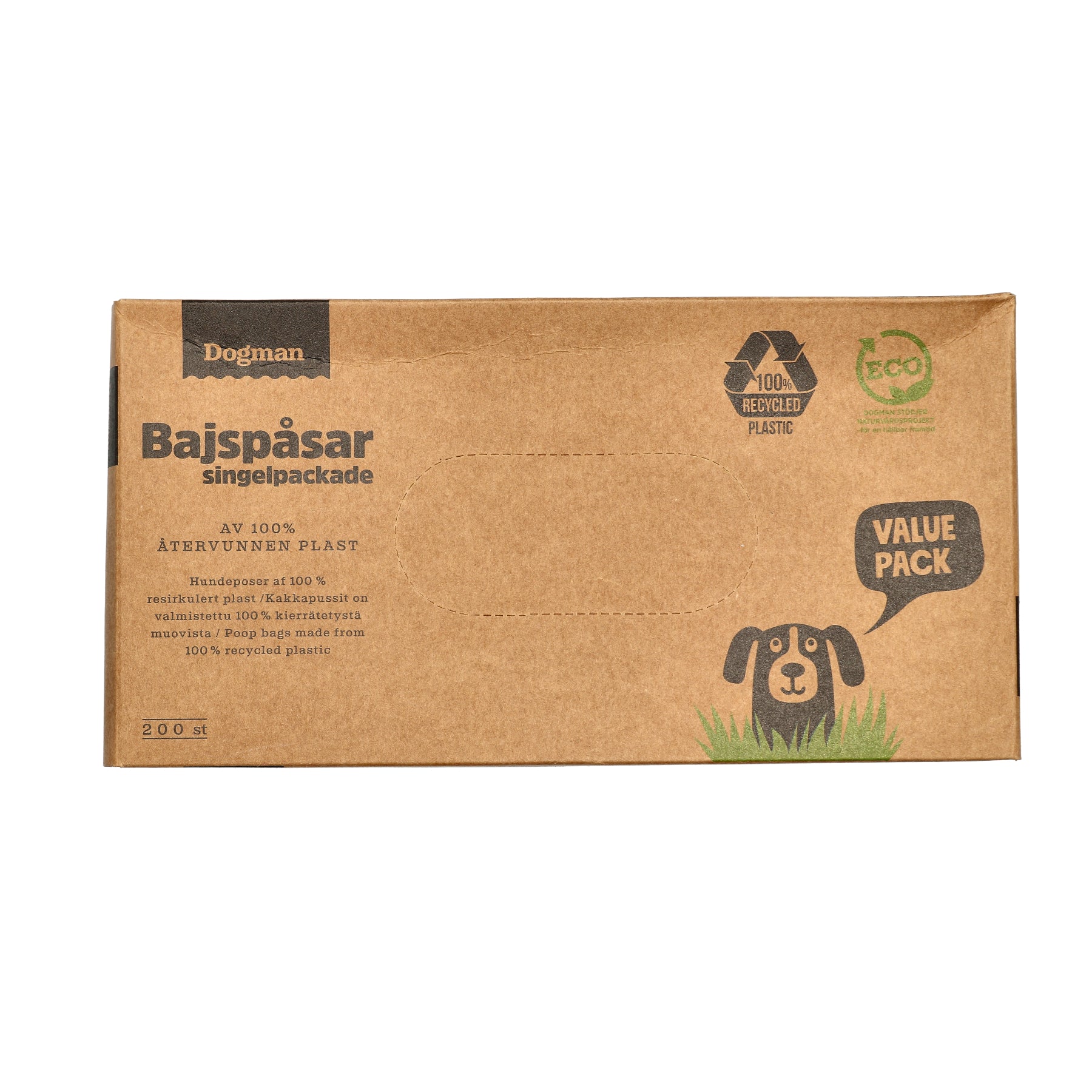 Dogman Bajspåsar Av 100% återvunnen Plast 200p