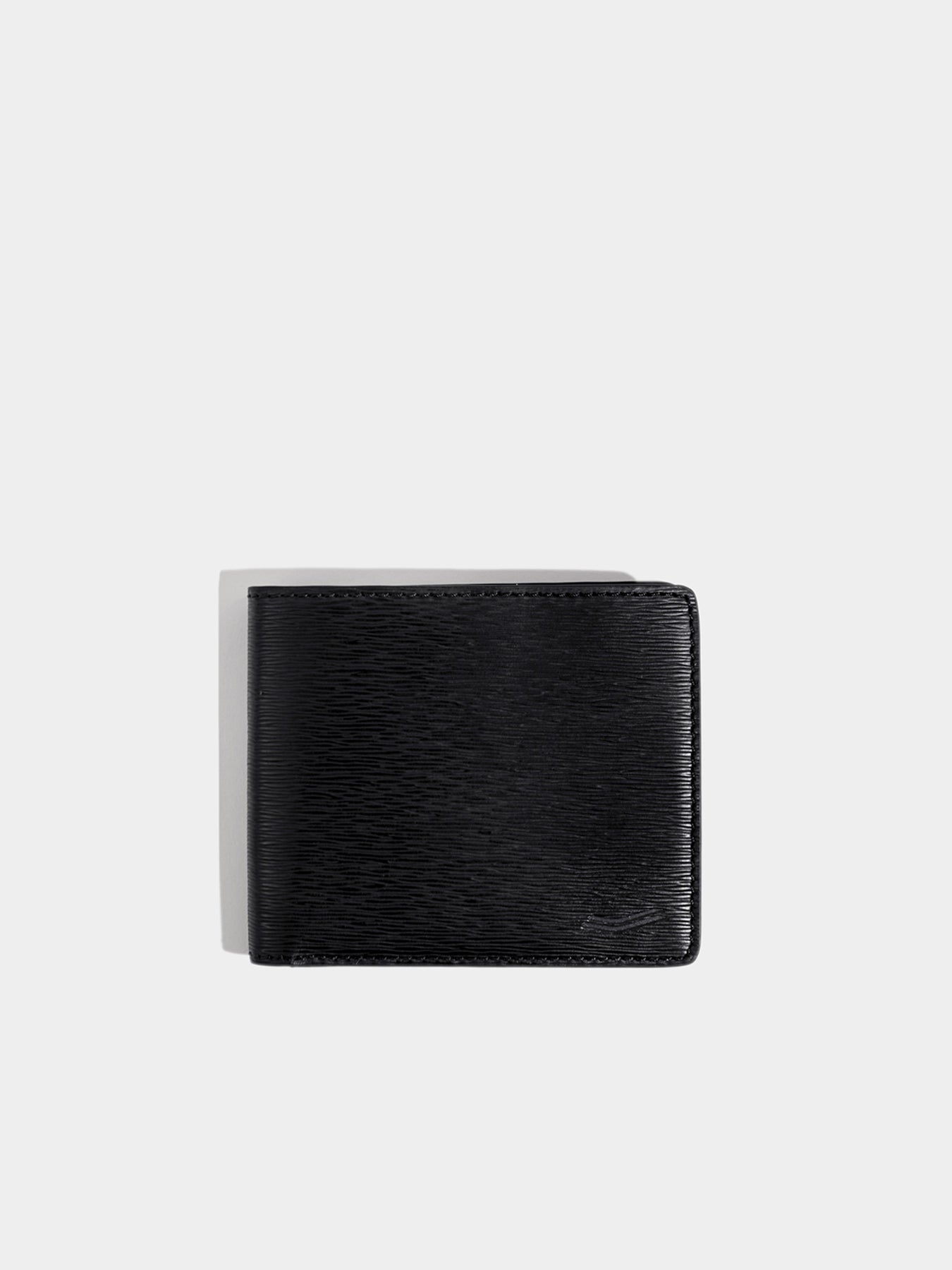 Large Coin Wallet Black Leather Schwarzes Leder