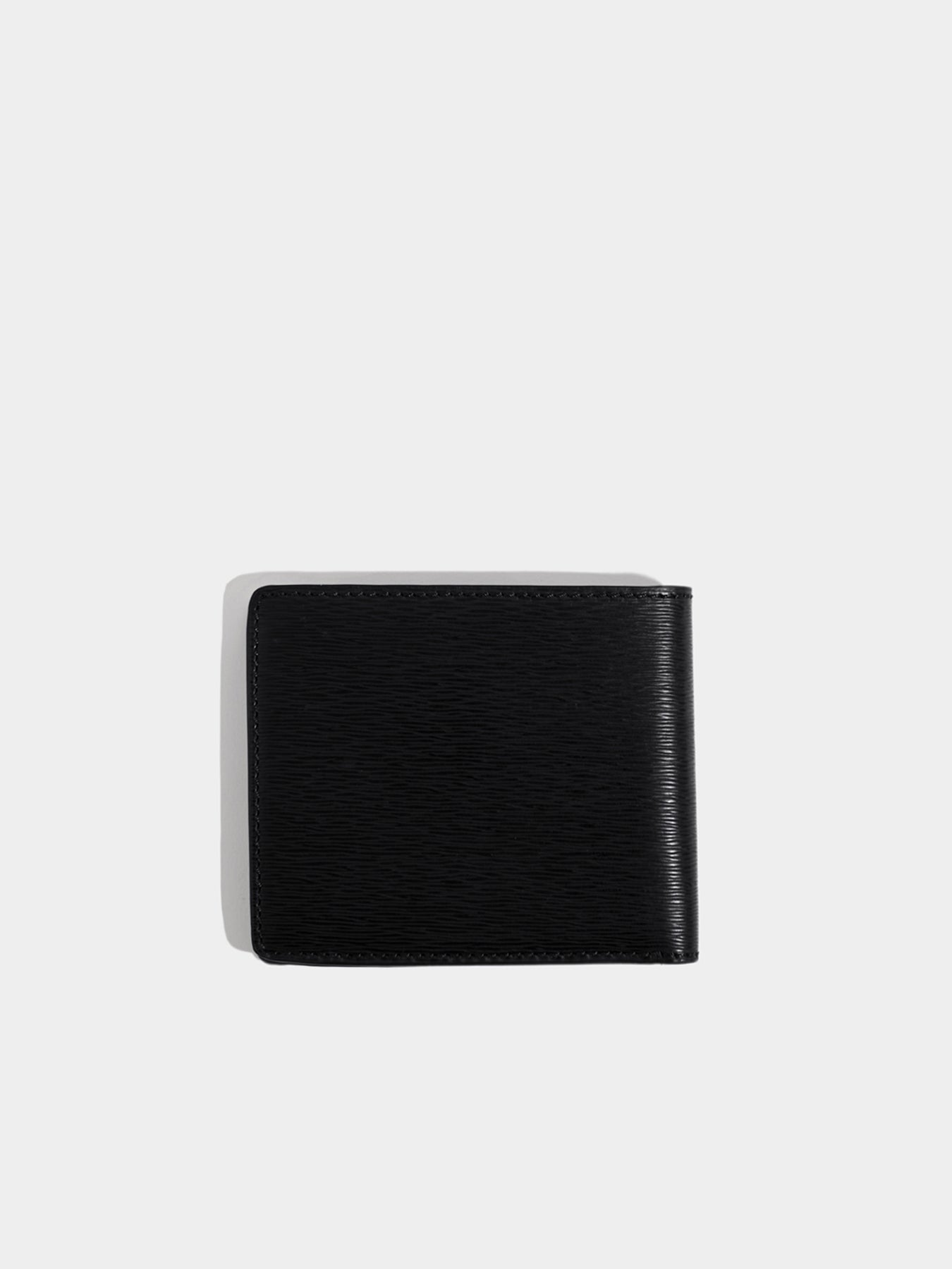 Large Coin Wallet Black Leather Schwarzes Leder