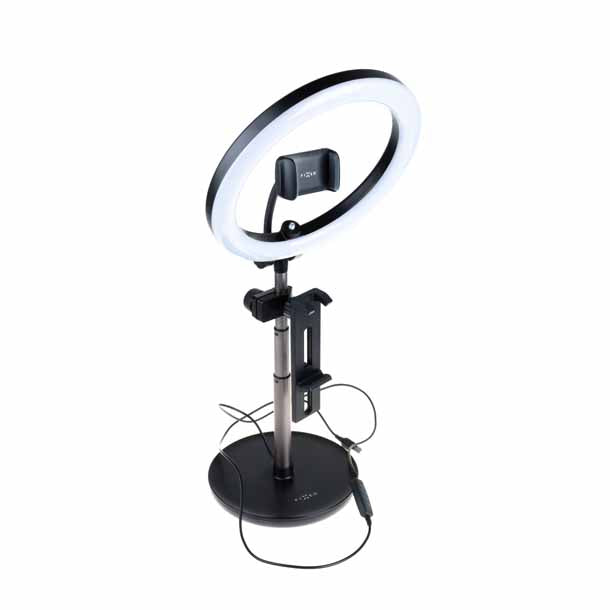 FIXED LED Ring Desktop Tripod Tablet-/Telefonställ Svart - Travels And Bags