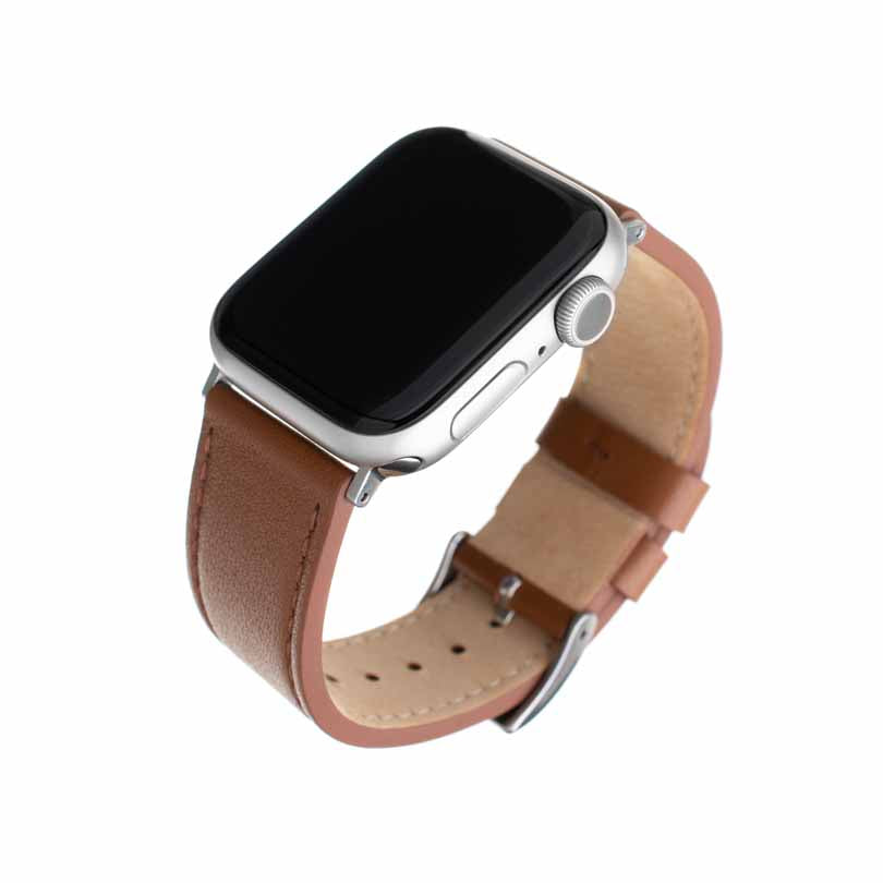 FIXED Äkta läderrem för Apple Watch 42/44/45/49mm Brun - Travels And Bags