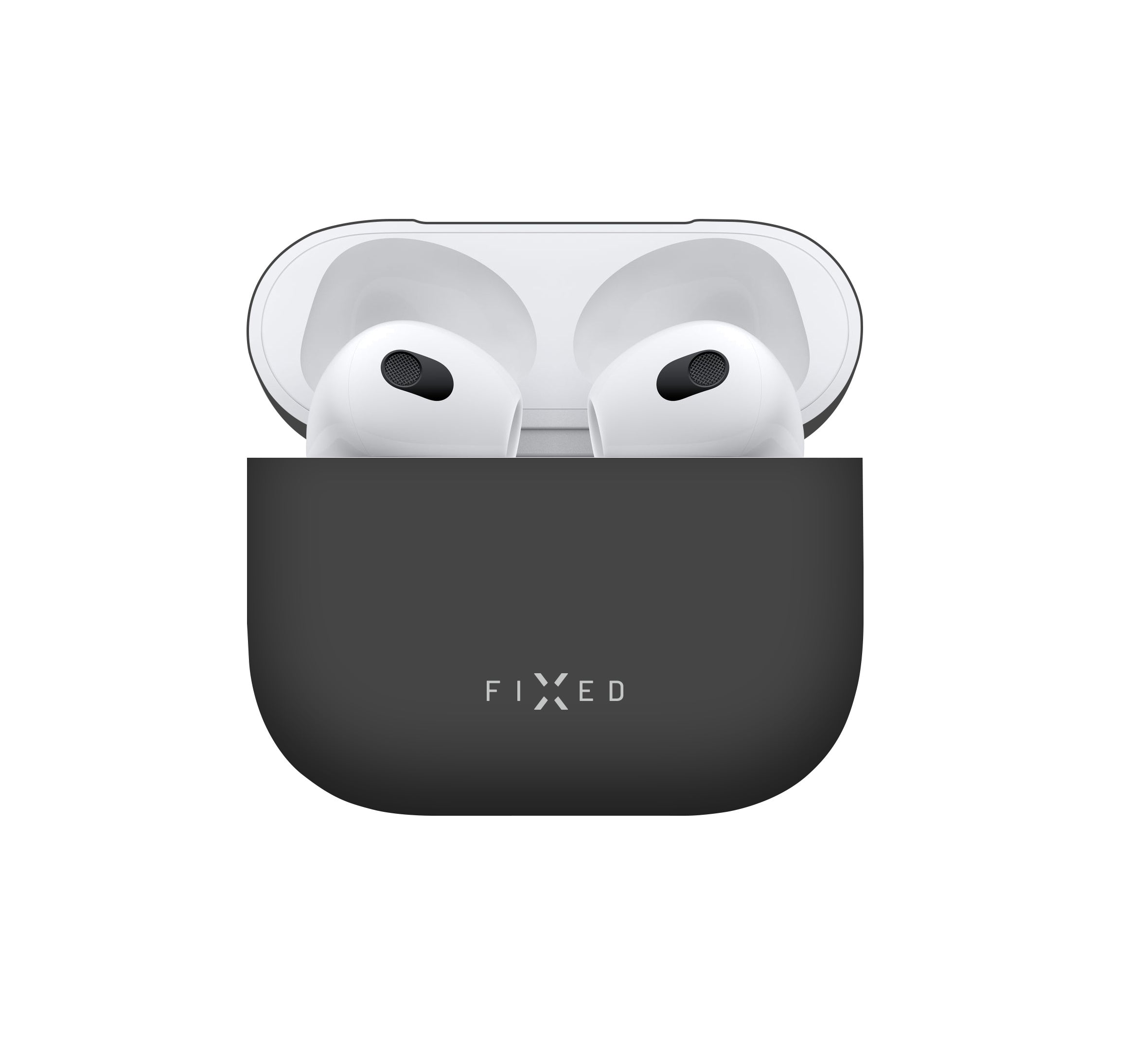 FIXED Silky Silikonfodral för Apple Airpods 3 Svart