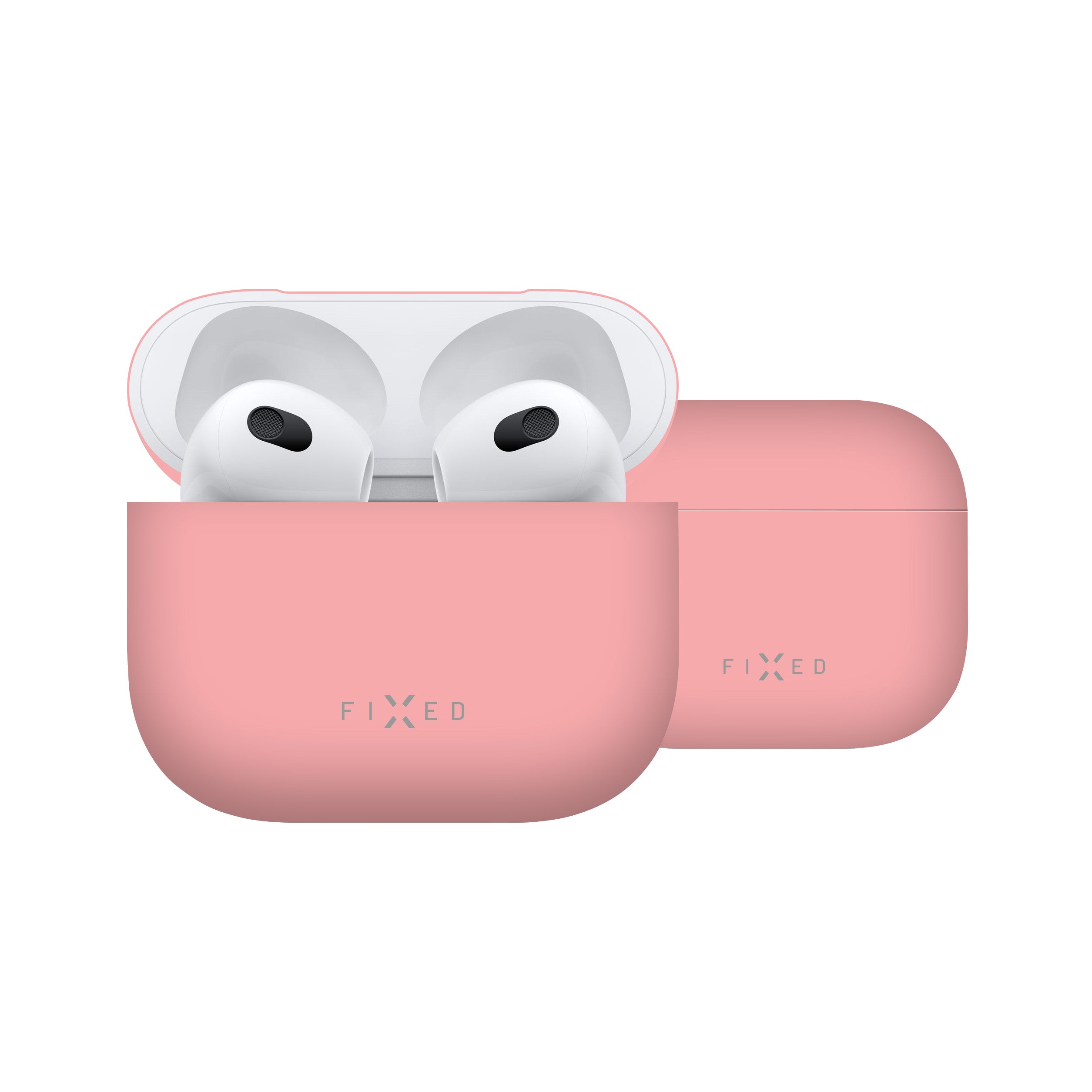 FIXED Silky Silikonfodral för Apple Airpods 3 Rosa