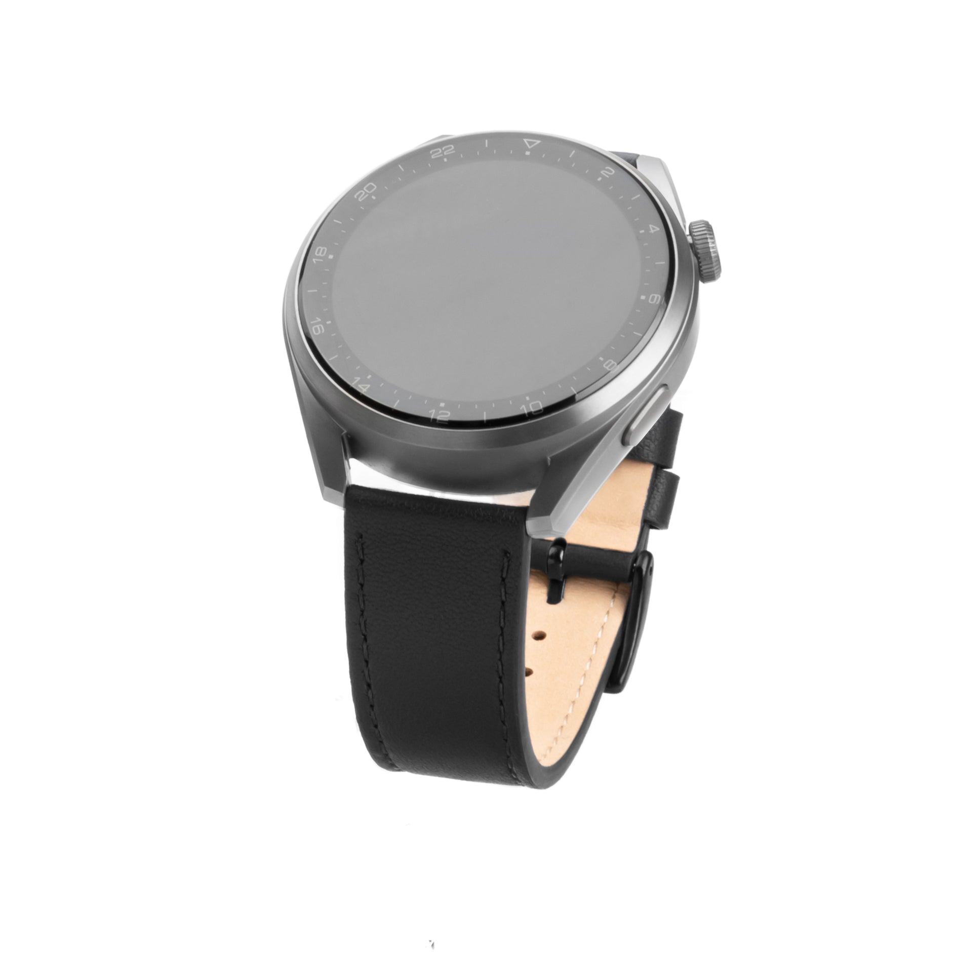 FIXED Äkta läderrem för Smartwatch Universal 20 mm Svart - Travels And Bags