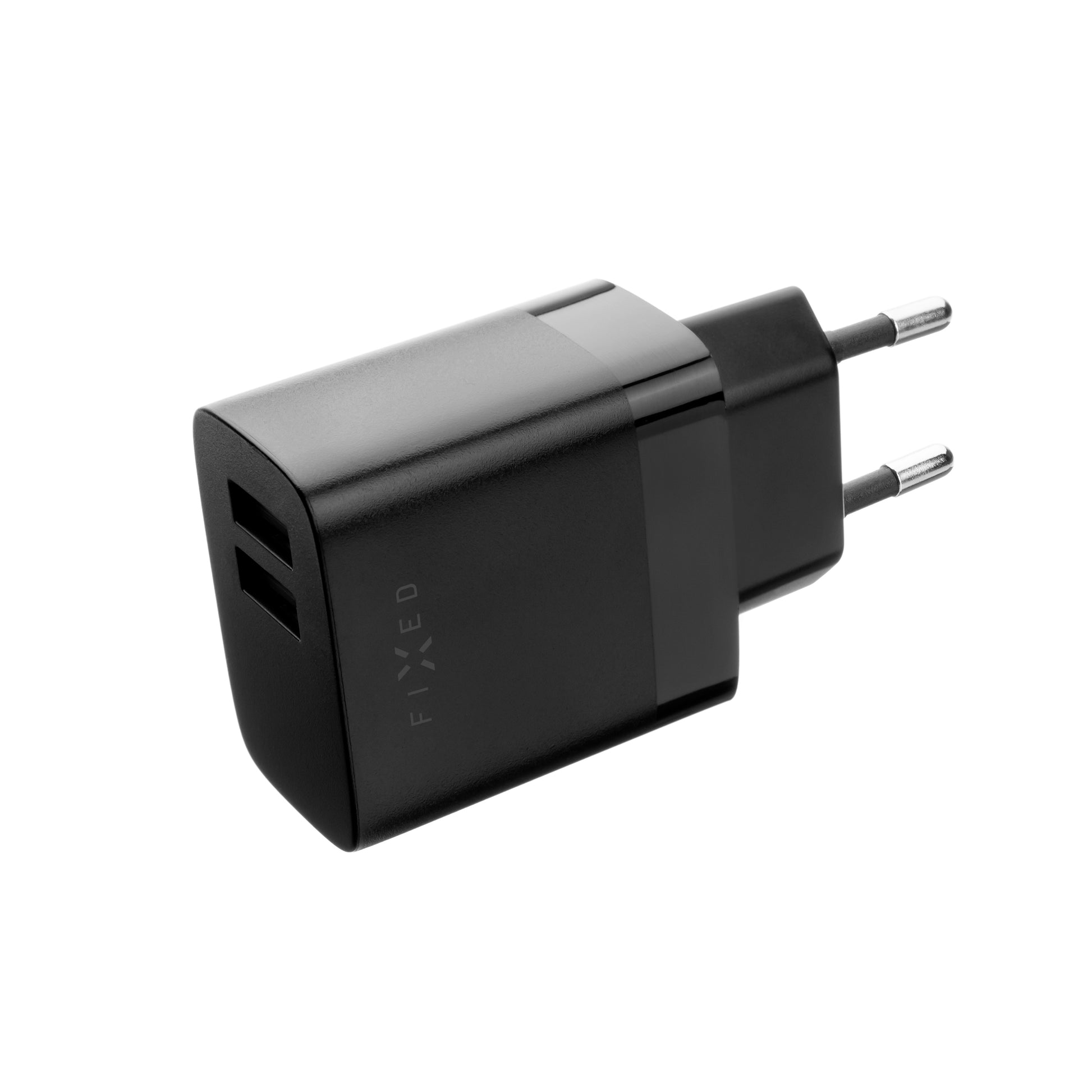 FIXED Hemladdare 2x USB-A 17W/USB-C kabel 1m Svart - Travels And Bags