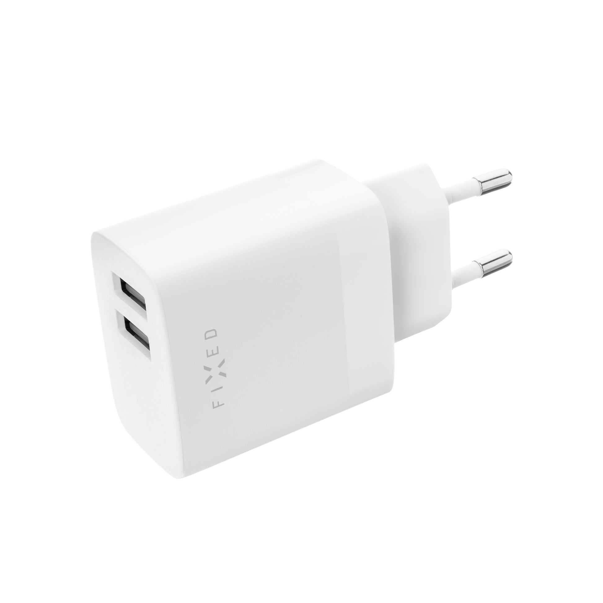 FIXED Hemladdare 2x USB-A 17W/USB-C kabel 1m Vit - Travels And Bags
