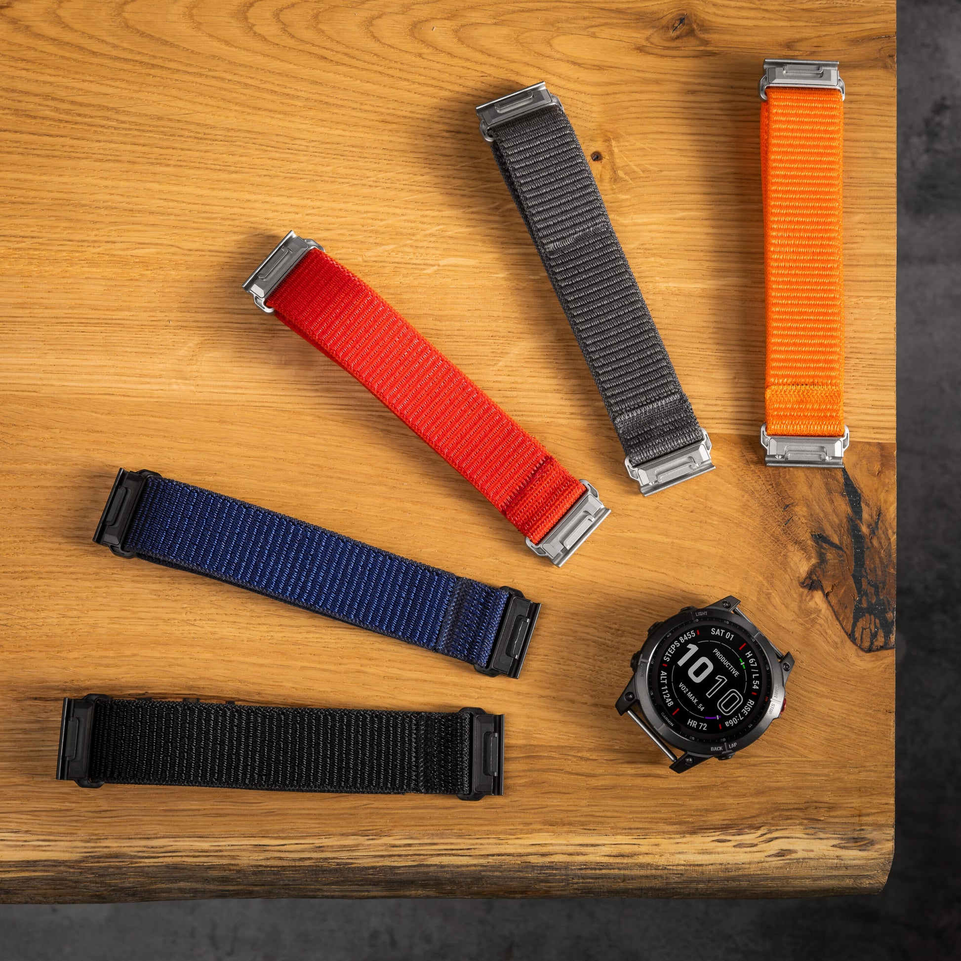 FIXED Nylonrem för Garmin QuickFit 26mm Röd - Travels And Bags