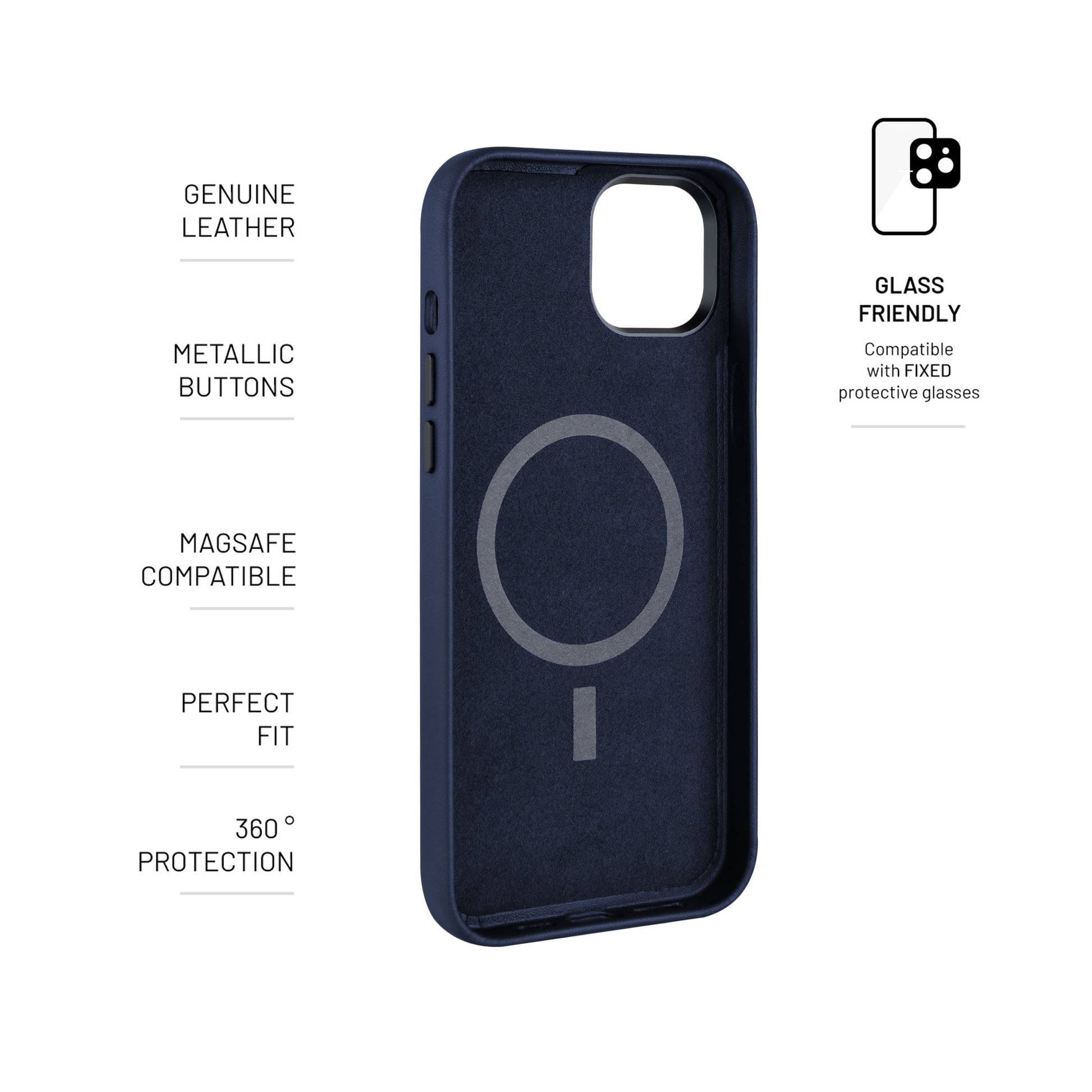 FIXED MagLeather Telefonskal iPhone 13 Blå - Travels And Bags