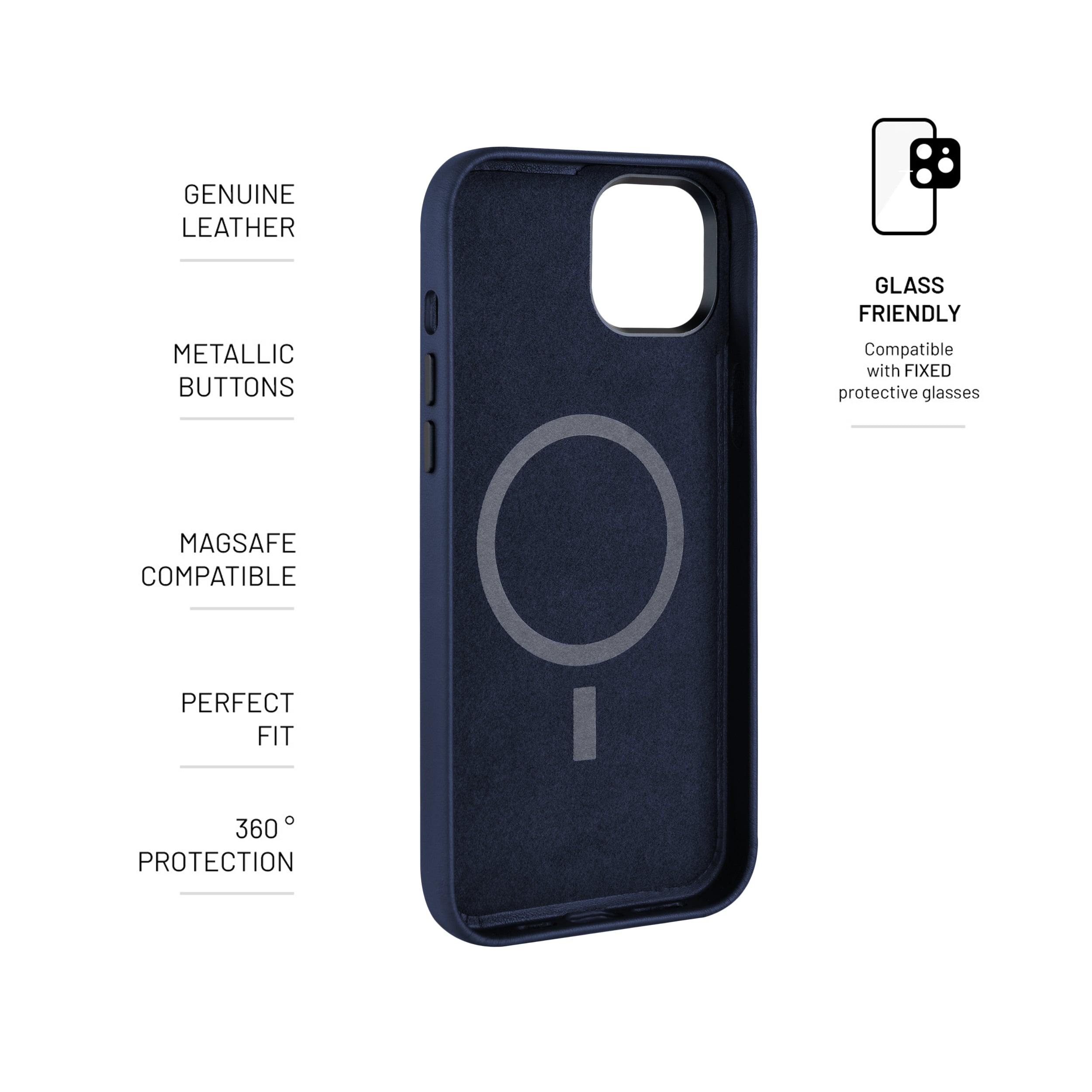 FIXED MagLeather Telefonskal iPhone 13 Blå - Travels And Bags