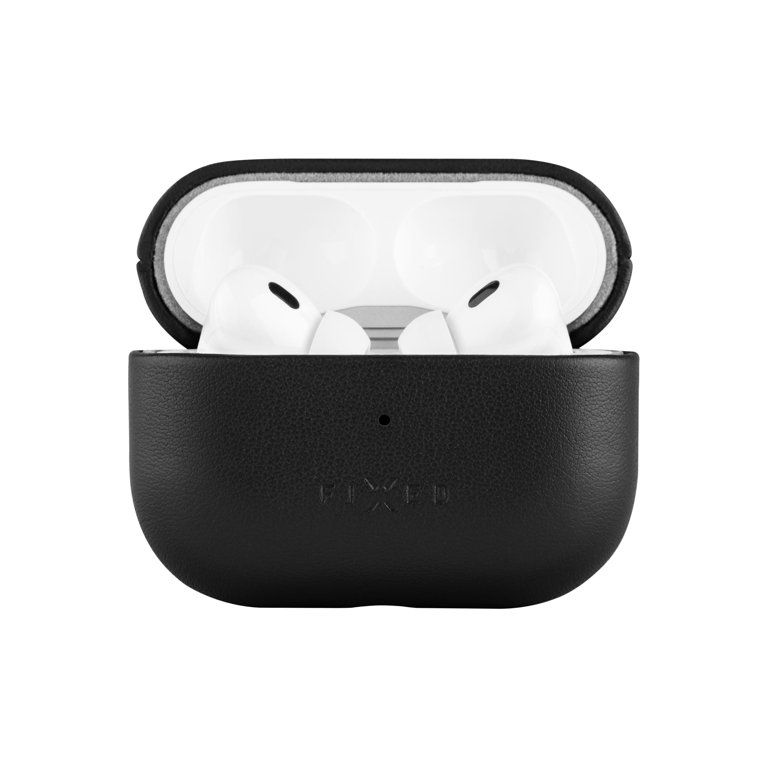 FIXED Äkta läderfodral för Airpods Pro 2 Svart