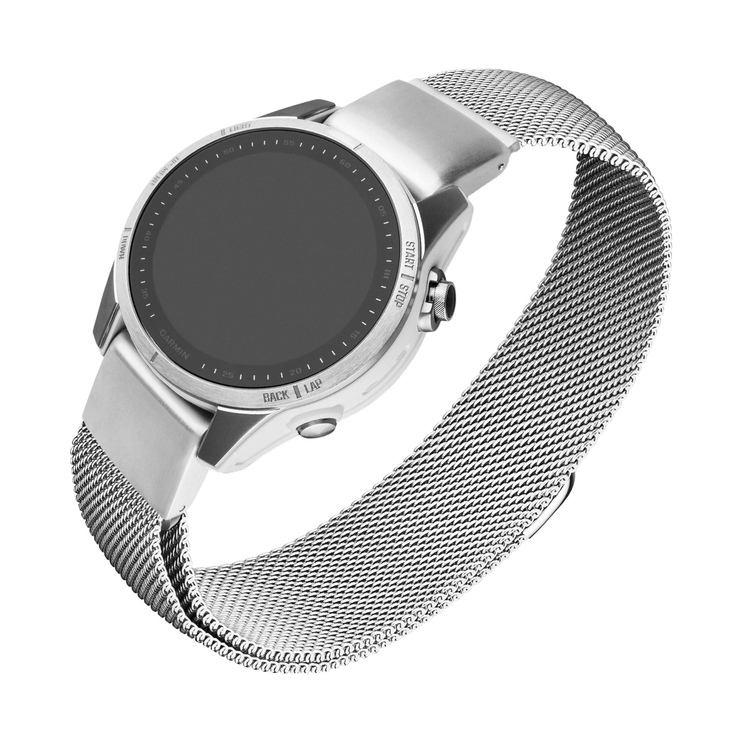 FIXED Mesh metallrem för Garmin QuickFit 20mm Silver - Travels And Bags