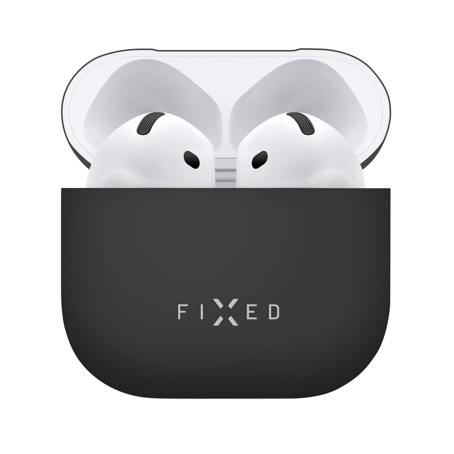 FIXED Silky Silikonfodral för Apple AirPods 4/4 ANC Svart