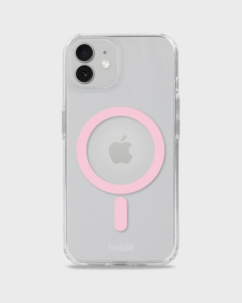 Holdit Telefonskal MagSafe iPhone 12/12 Pro - Transparent/Rosa - Travels And Bags