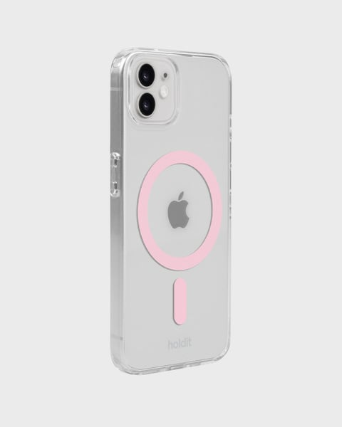 Holdit Telefonskal MagSafe iPhone 12/12 Pro - Transparent/Rosa - Travels And Bags