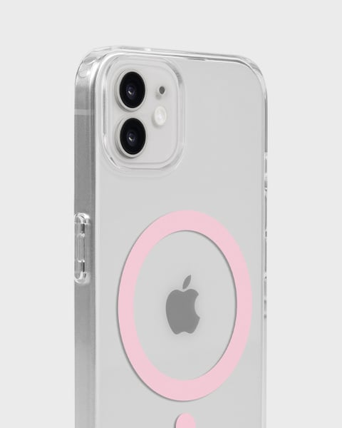 Holdit Telefonskal MagSafe iPhone 12/12 Pro - Transparent/Rosa - Travels And Bags