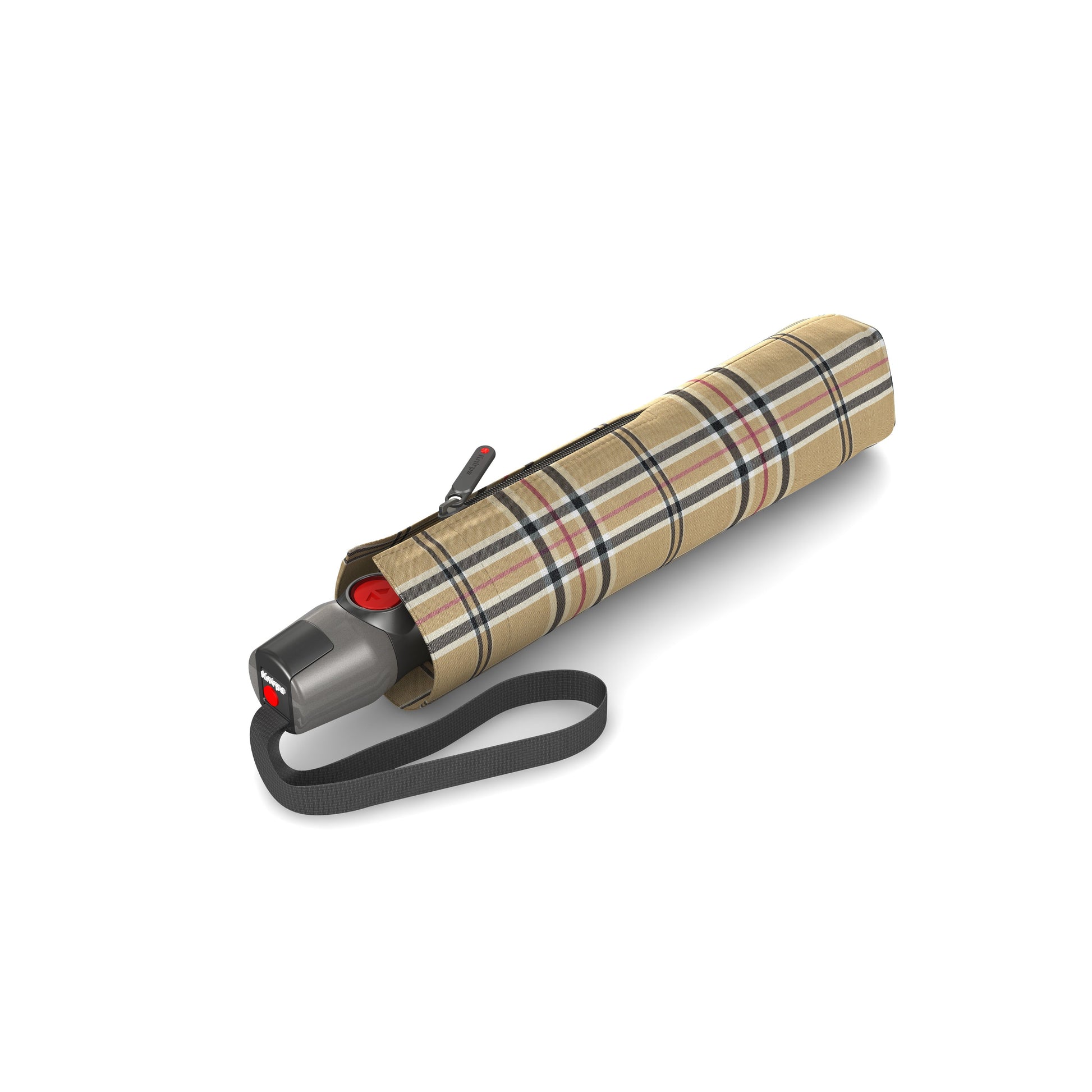 Knirps T.200 Paraply - Check Beige Knirps