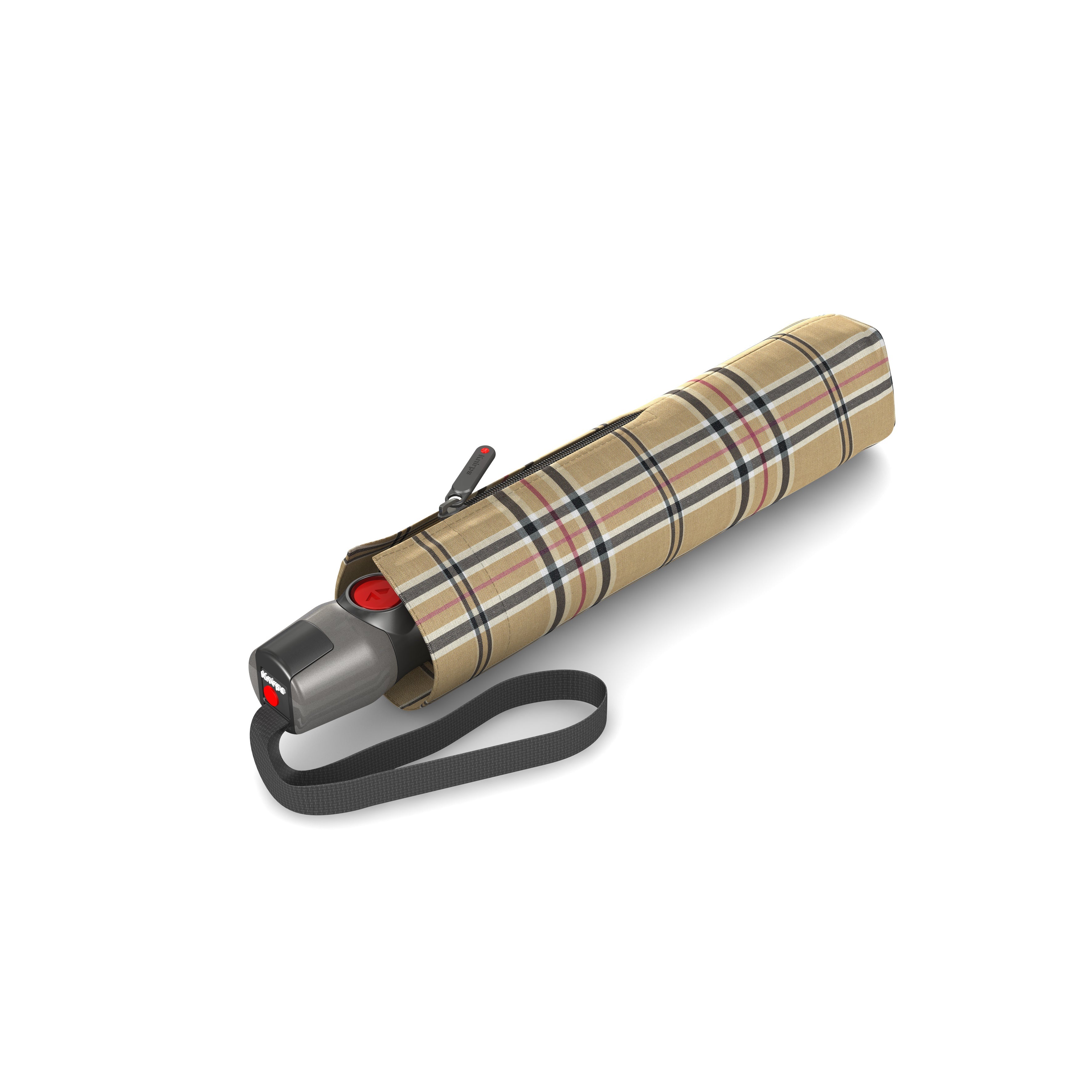 Knirps T.200 Paraply - Check Beige Knirps