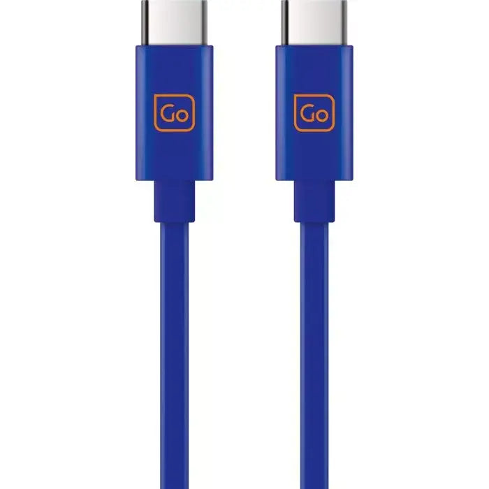 Go Travel Dual USB-C Connector Kabel 2M - Blå - Travels And Bags