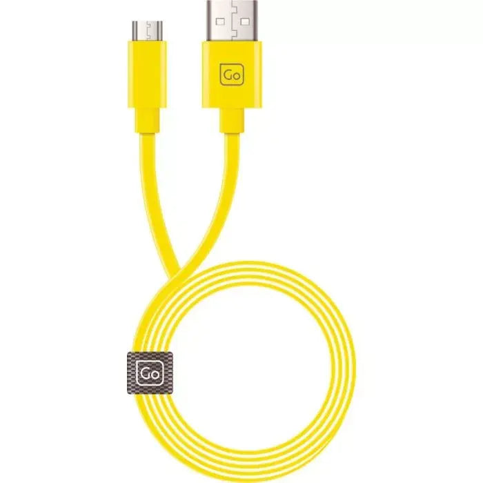 Go Travel Micro USB Connector Kabel 2M - Gul - Travels And Bags