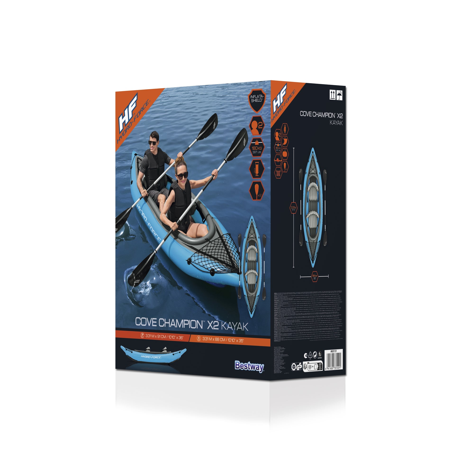 Bestway - Hydro Force Cove Champion X2 Kajak 331 x 88cm - Travels And Bags