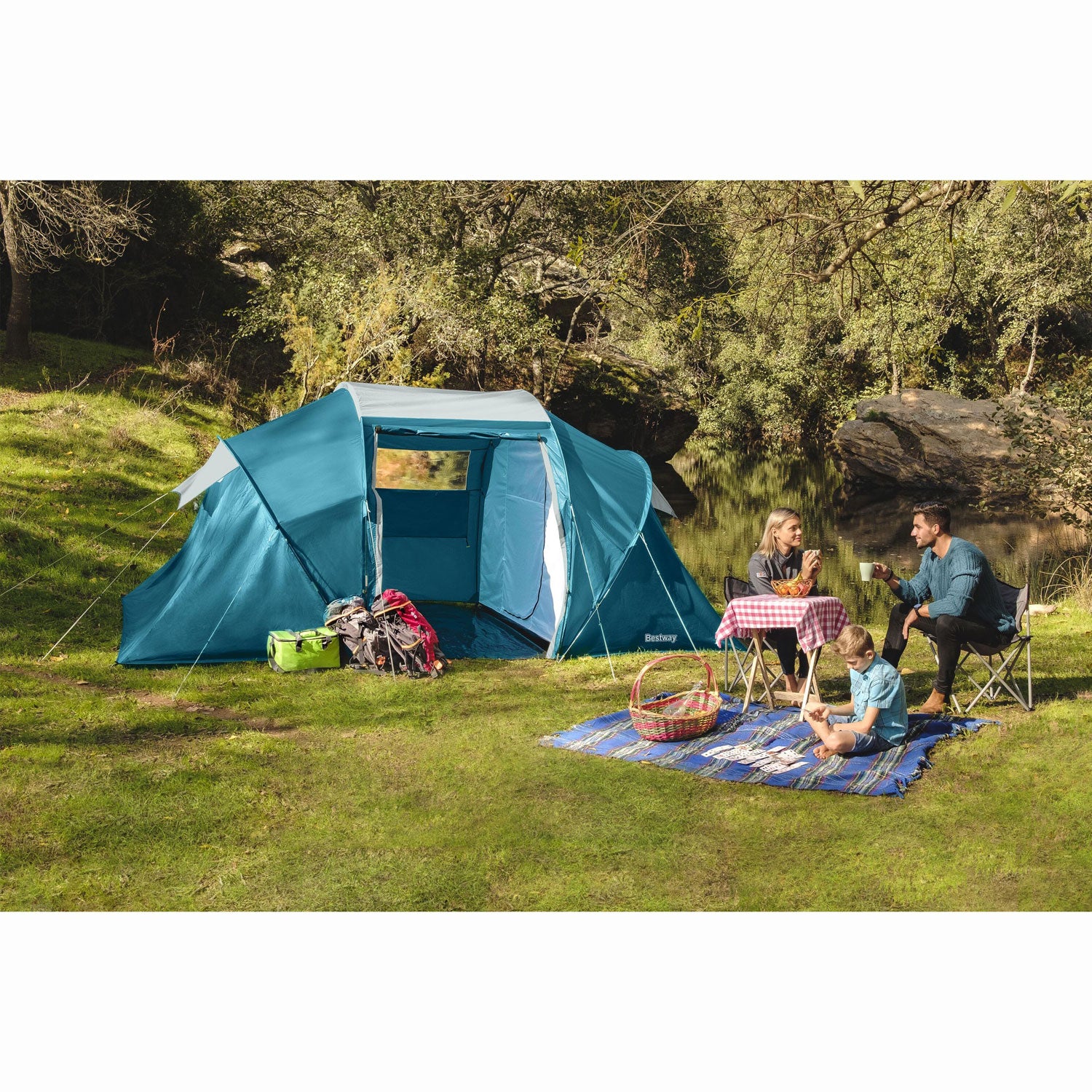 Bestway - Familjetält 4man 4.60m x 2.30m x 1.85m - Travels And Bags