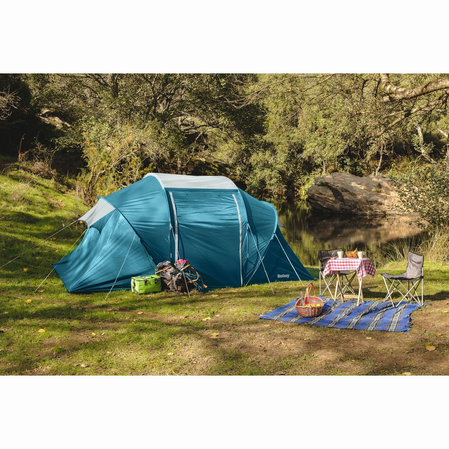 Bestway - Familjetält 4man 4.60m x 2.30m x 1.85m - Travels And Bags
