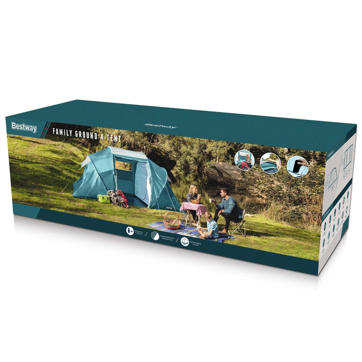 Bestway - Familjetält 4man 4.60m x 2.30m x 1.85m - Travels And Bags