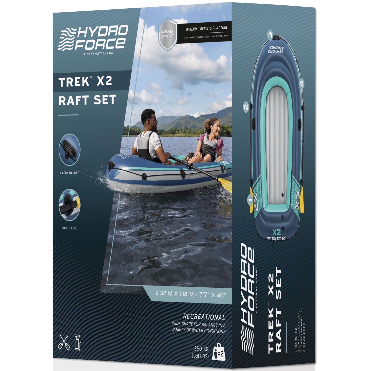 Bestway - Trek X2 Gummibåt 2.32mx1.18m - Travels And Bags