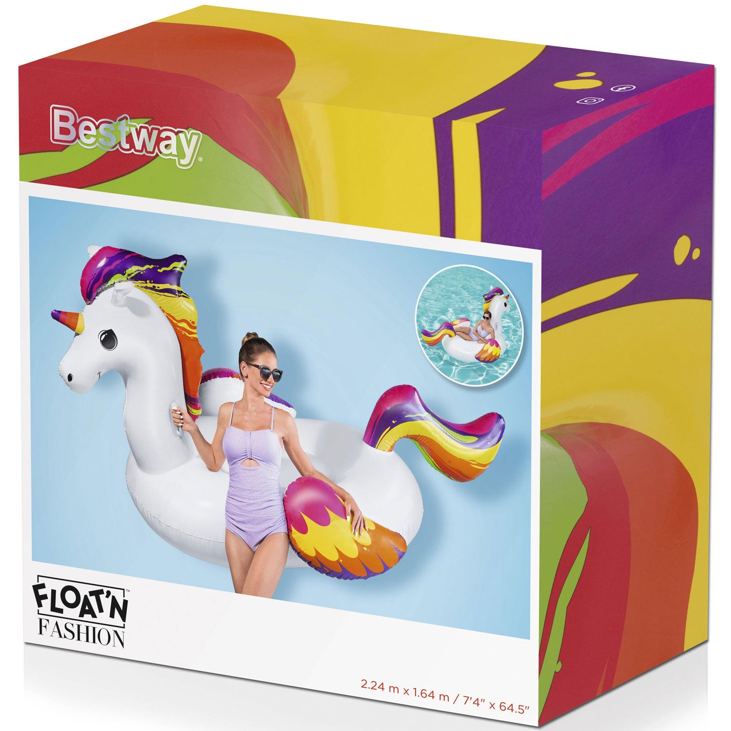 Bestway - Badmadrass Supersized Unicorn Ride-On 2.24m x 1.64m