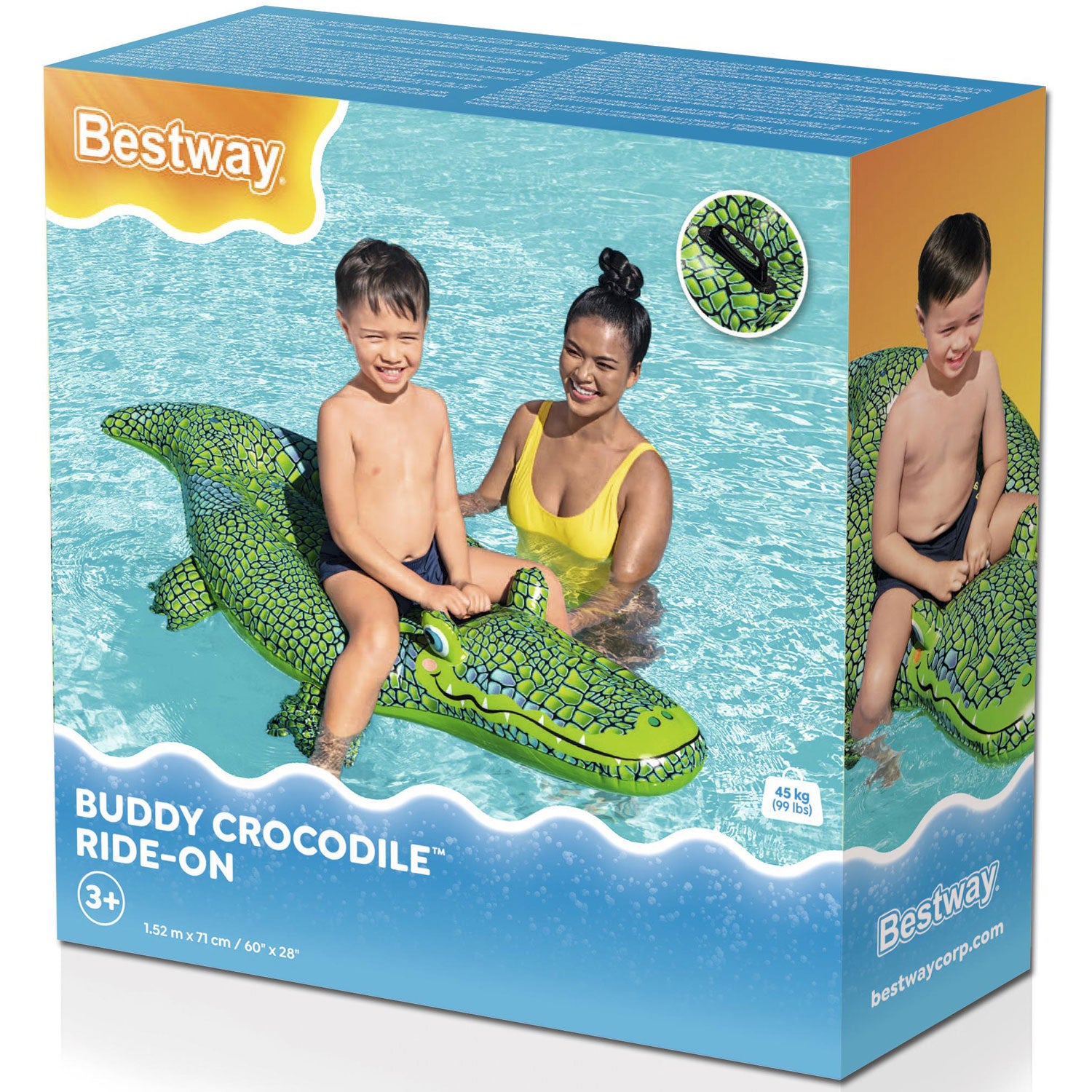 Bestway - Badmadrass Buddy Crocodile Ride-On 1.52m x 71cm