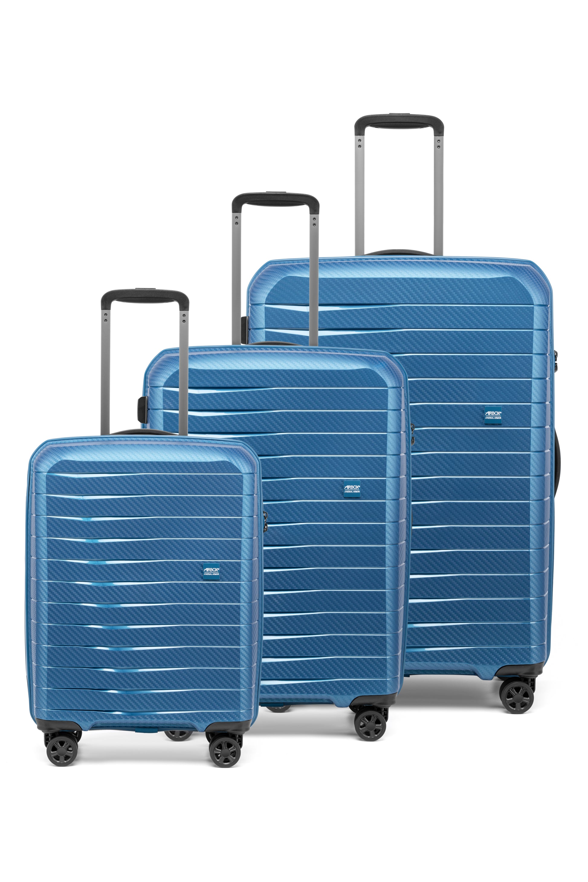 Airbox AZ18 Resväskor 3-pack - Blå - Travels And Bags